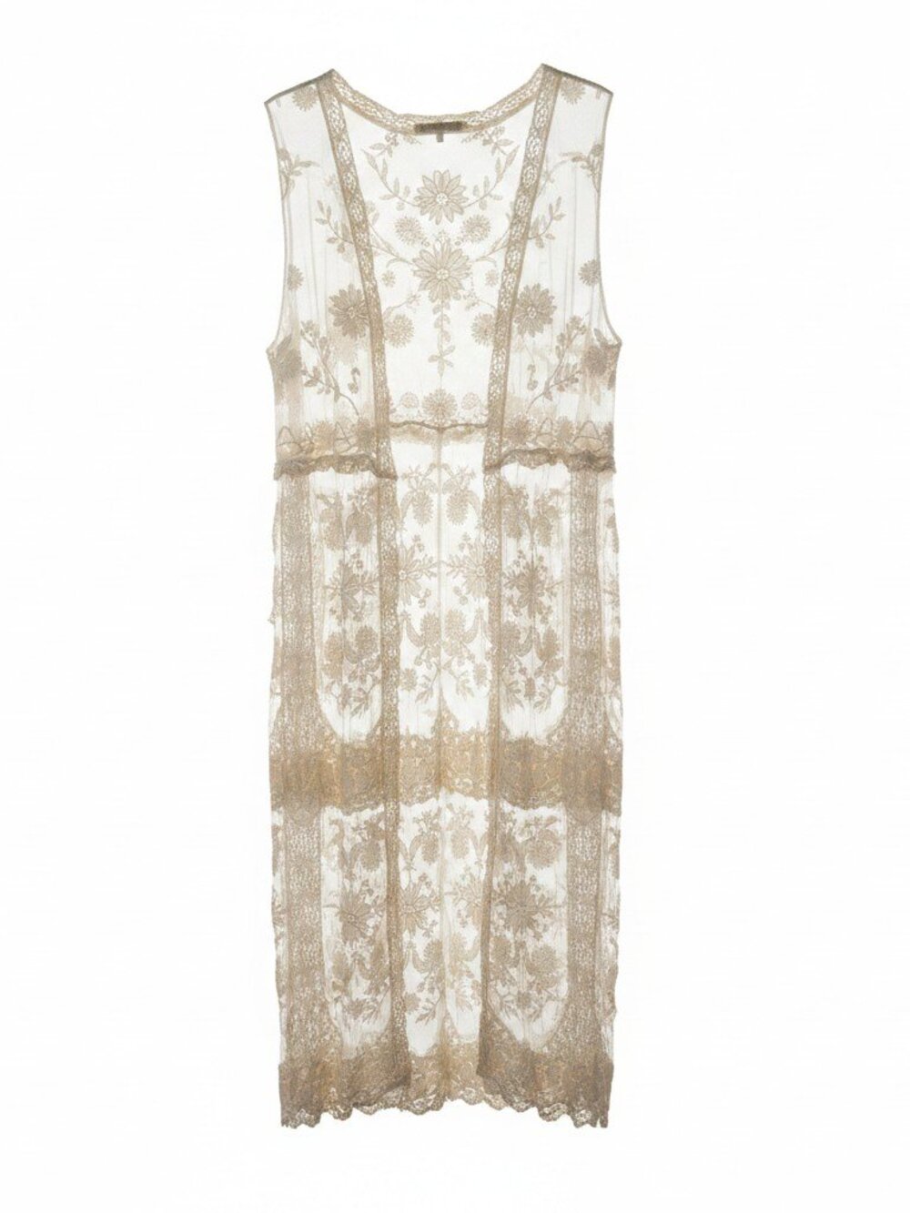 Cupshe Off-White Lace Open Beach Cover-Up - Fits Medium